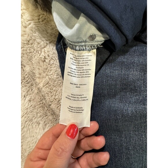 Jessica Simpson Maternity Skinny Jeans Womens Small Blue Dark Denim Comfortable - Picture 9 of 13